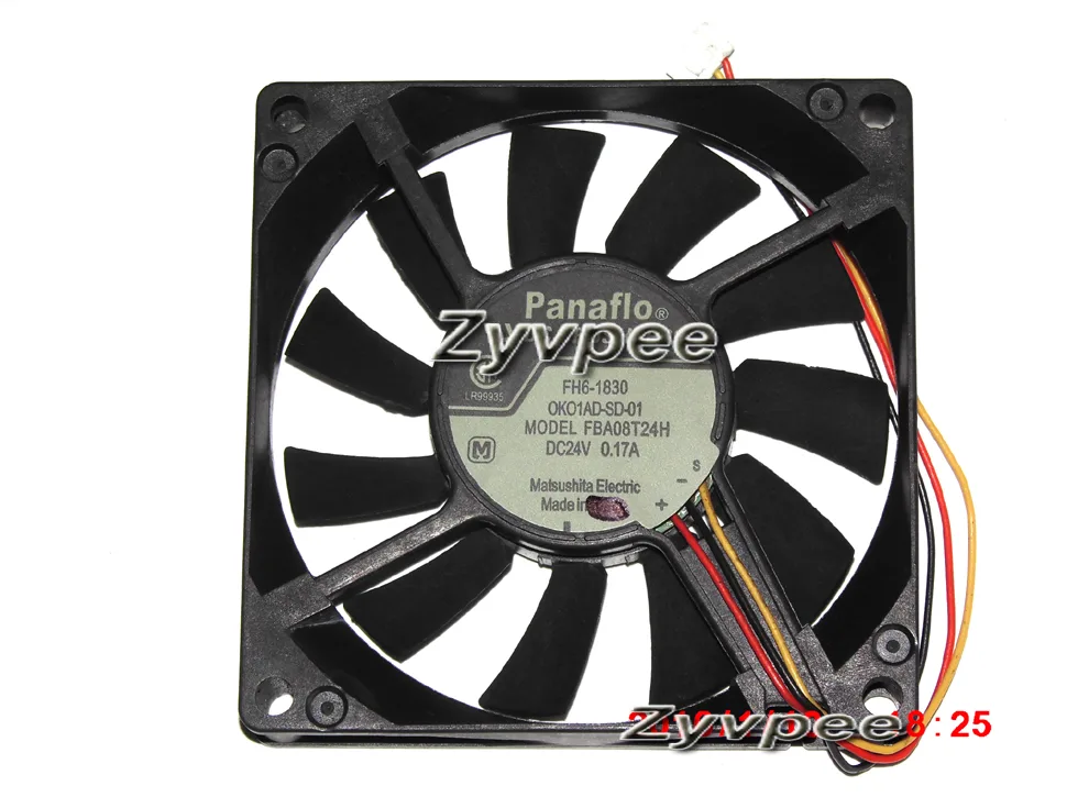 Zyvpee Zyvpee FBA08T24H 80mm 24V 0.17A 3 Pin Ball Bearing Case Fan — product photo