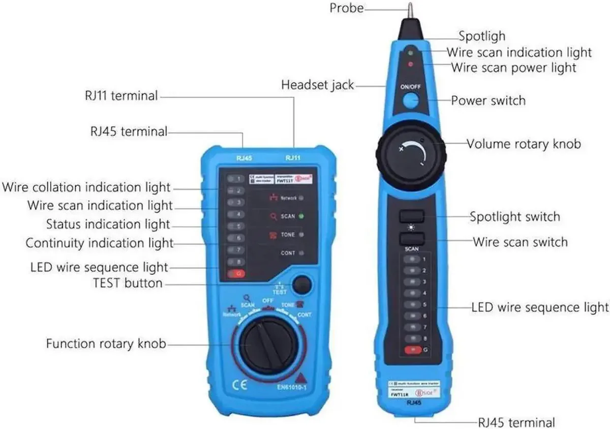 SMUGDESK SMUGDESK RJ11 RJ45 Cable Tester & Wire Tracker — product photo