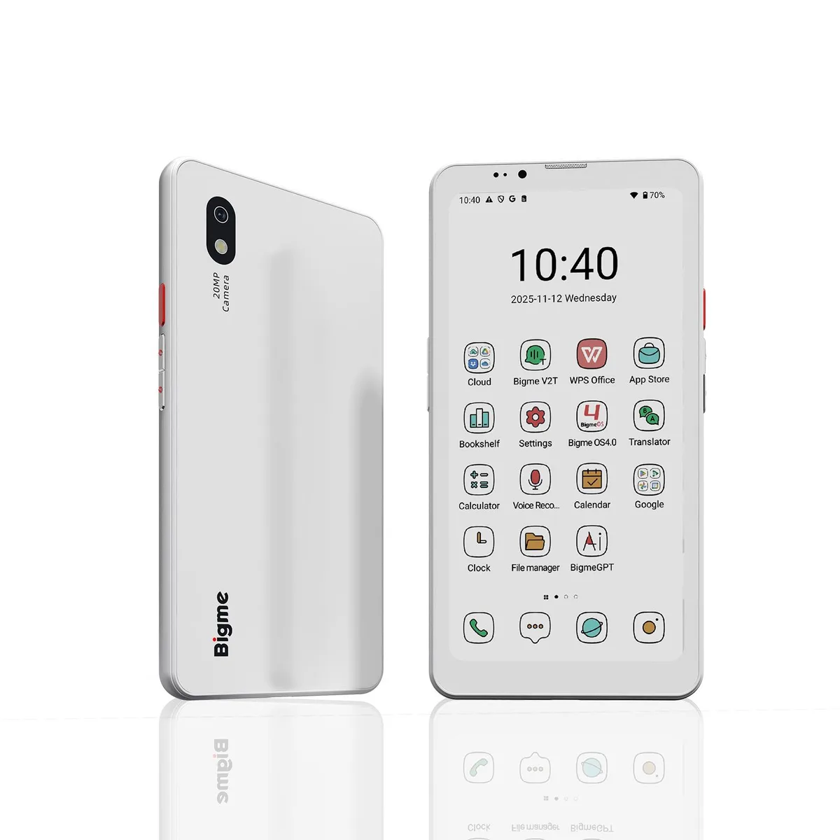 Bigme Bigme Hibreak Pro Color 6.13" 8GB 256GB 5G Android 14 White cell phones - unlocked — product photo