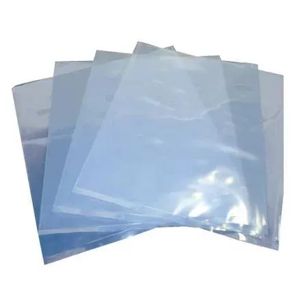 Clear flat poly bags in a bulk case pack