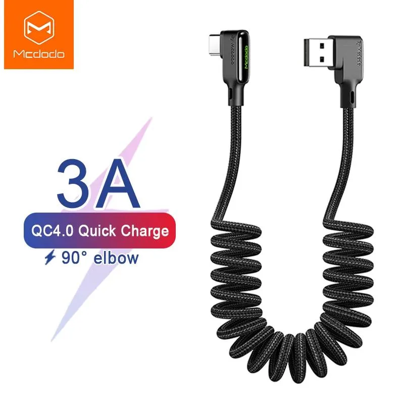 Defendwe Defendwe Retractable Micro USB to USB A Cable 1.8m 3A QC 4.0 LED — product photo