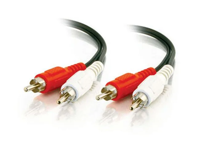 Cables To Go Cables To Go 40463 RCA stereo audio cable, 3 ft, black — product photo