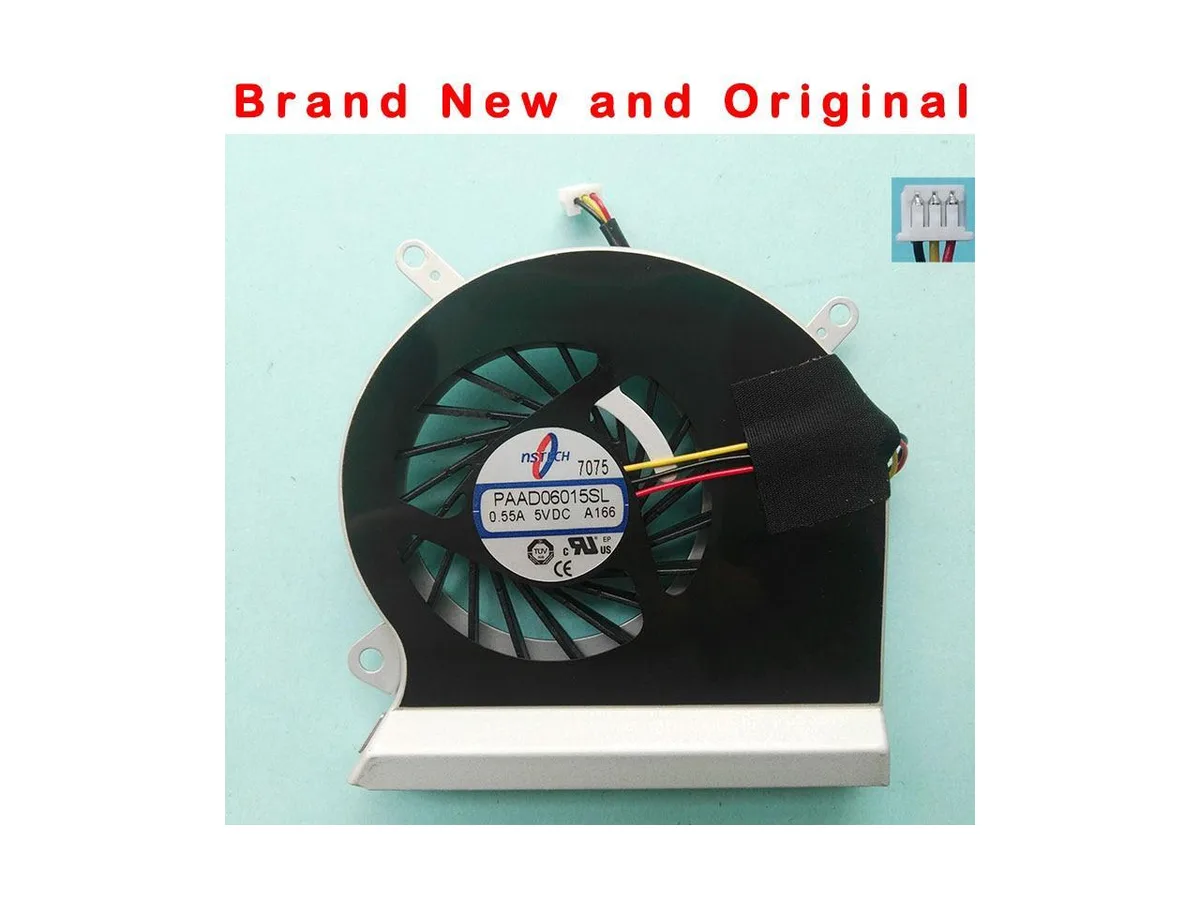 Fans Fans CPU Cooling Fan for MSI GE60 16GA 16GC PAAD06015SL 0.55A 5VDC A166 3pin — product photo