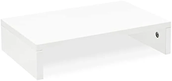 TAURKENAM TAURKENAM 14.2 inch White Monitor Stand Riser — product photo
