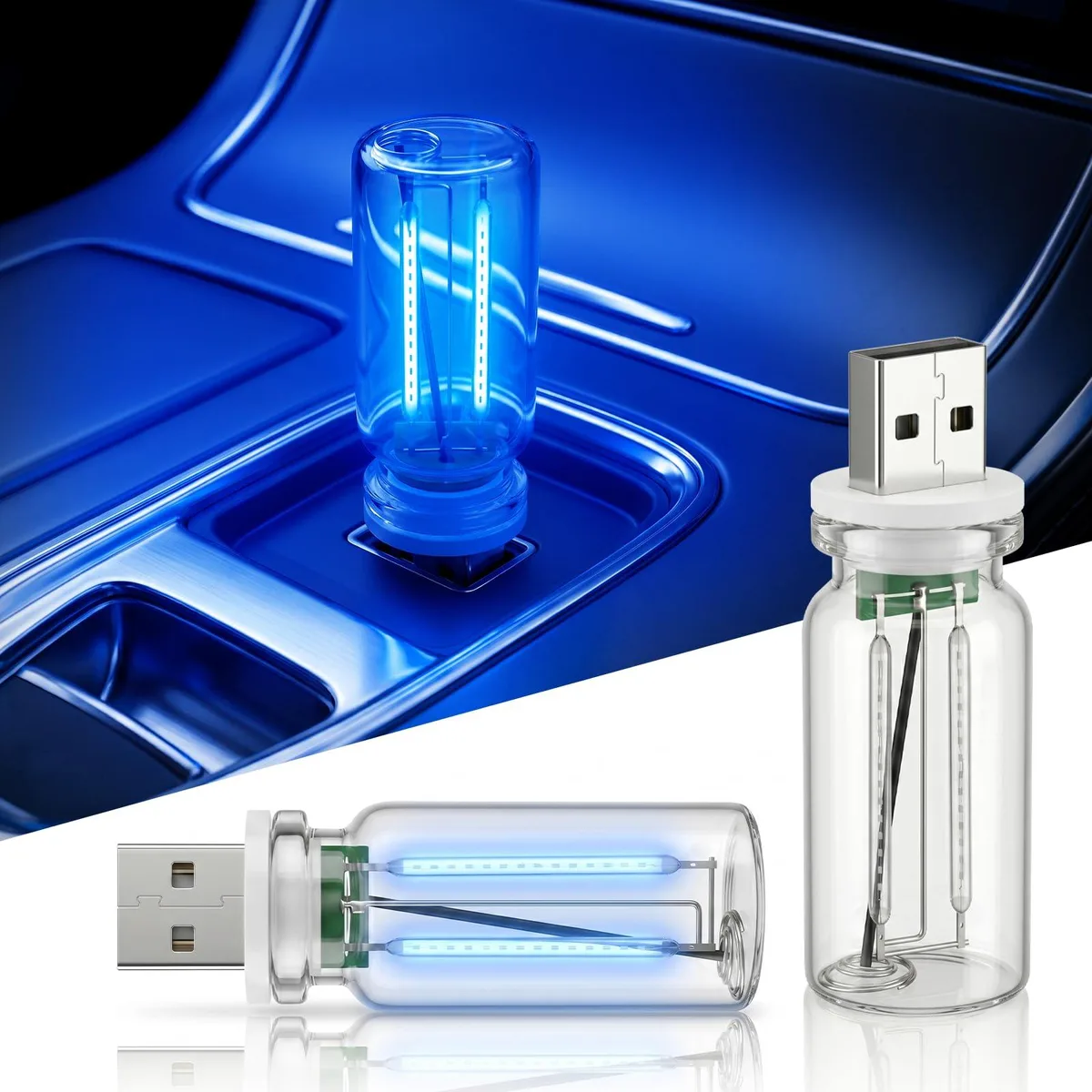  DICKMITH USB LIGHT Interior LED 2PCS Blue Automotive Specialty Lighting — product photo
