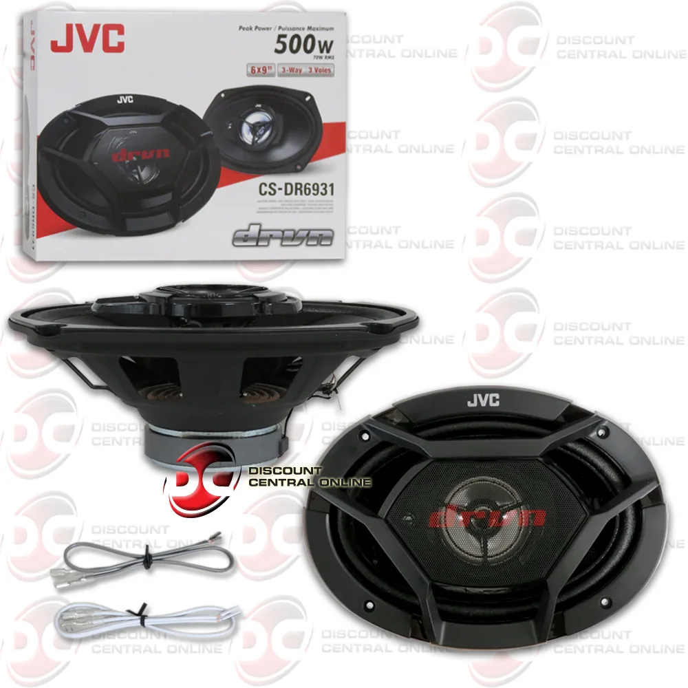 JVC JVC CS-DR6931 6x9 3-Way Coaxial Car Speakers Pair — product photo