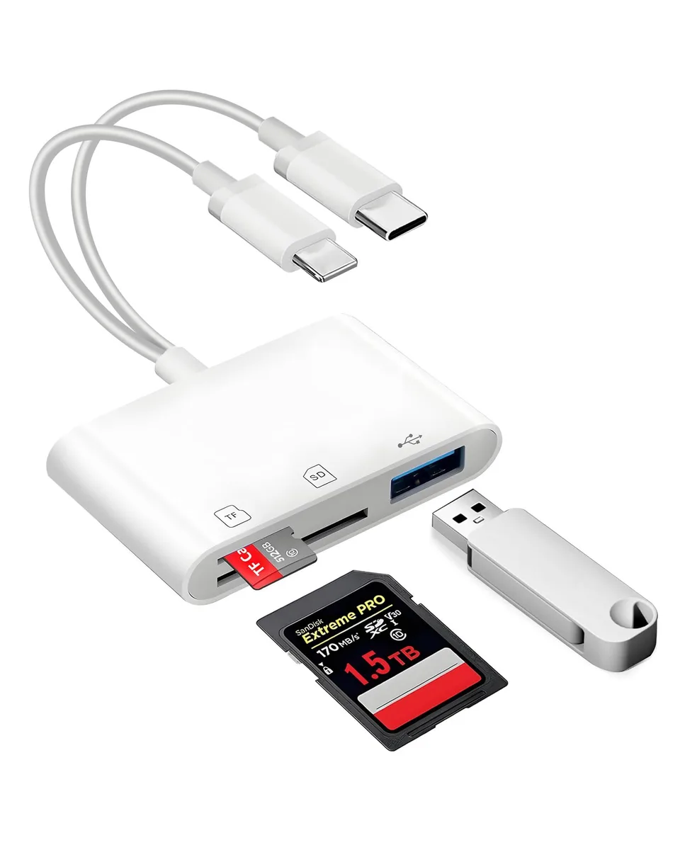  PIYILO USB-C 3-in-1 SD/TF/USB Card Reader RFID — product photo