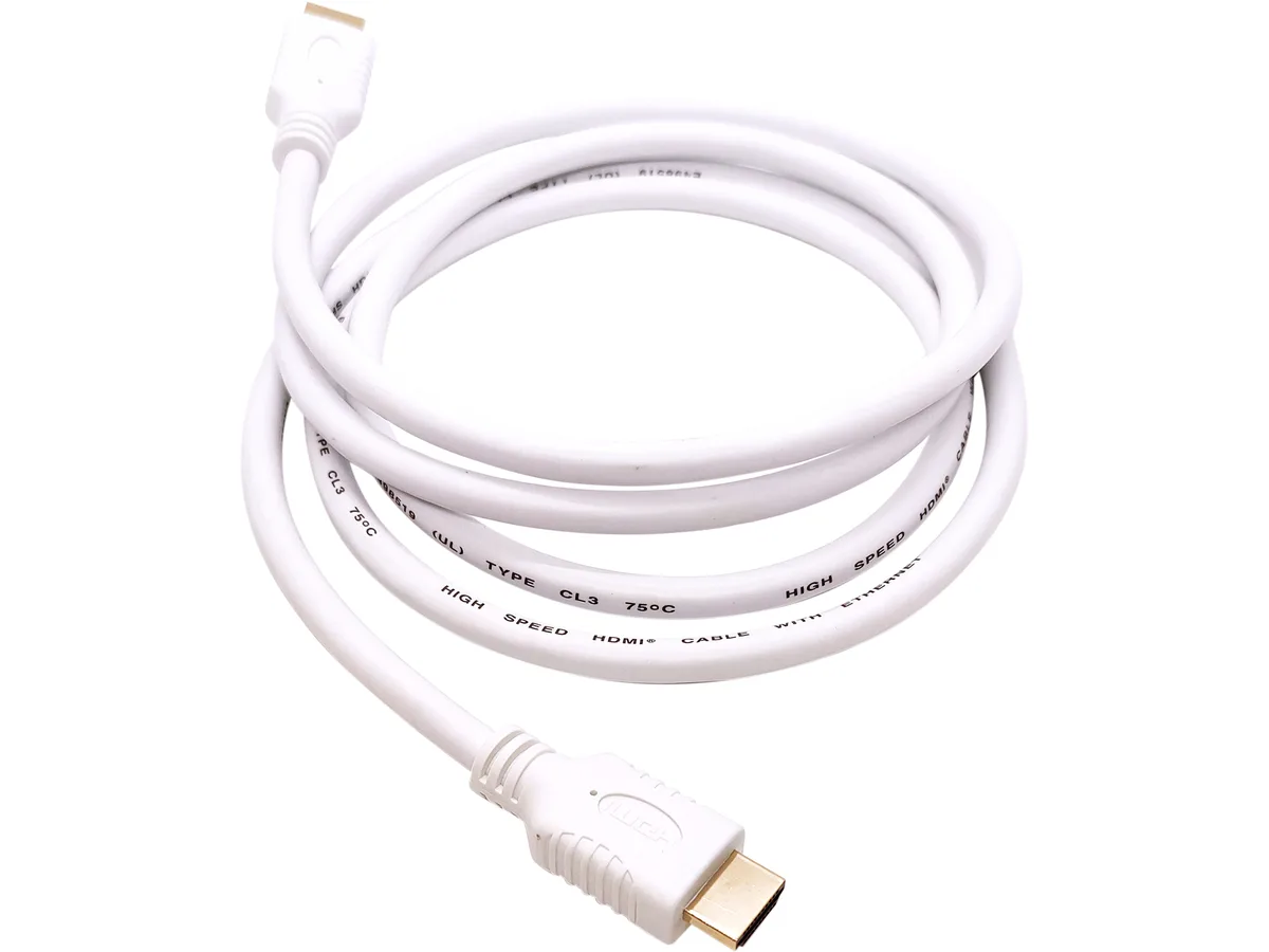 Nippon Labs Nippon Labs 20HDMI-6FTMM-WC 6 ft HDMI 2.0 cable white CL3 28AWG 18Gbps 4K 60Hz — product photo