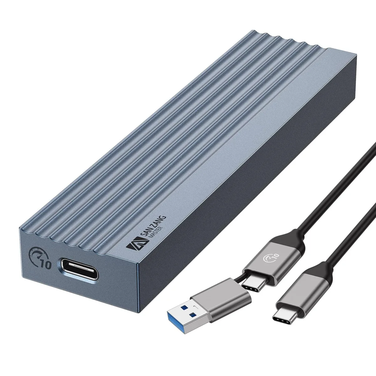 iDsonix iDsonix SANZANG Aluminum M.2 NVMe Enclosure 10 Gbps Gray — product photo