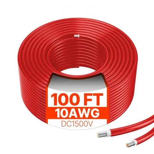 VEVOR VEVOR 100FT 10AWG Solar Extension Cable Red IP67 1500V 30A — product photo