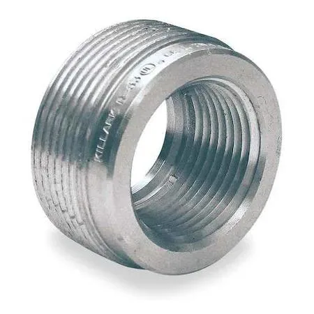 Aluminium reducing bushing 1 in x 1-1/2 in threaded plain finish