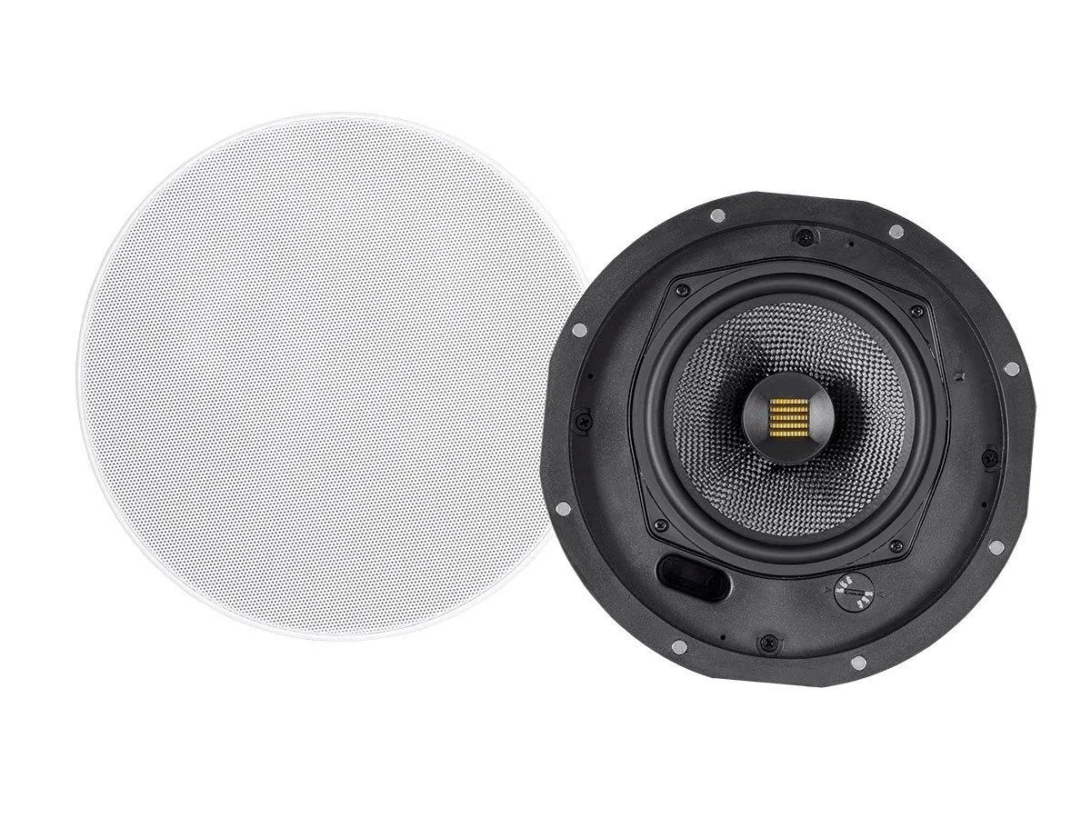 Monoprice Inc. Monoprice 124434 Amber 2-Way Carbon Fiber Ceiling Speakers 6.5 Inch Pair — product photo