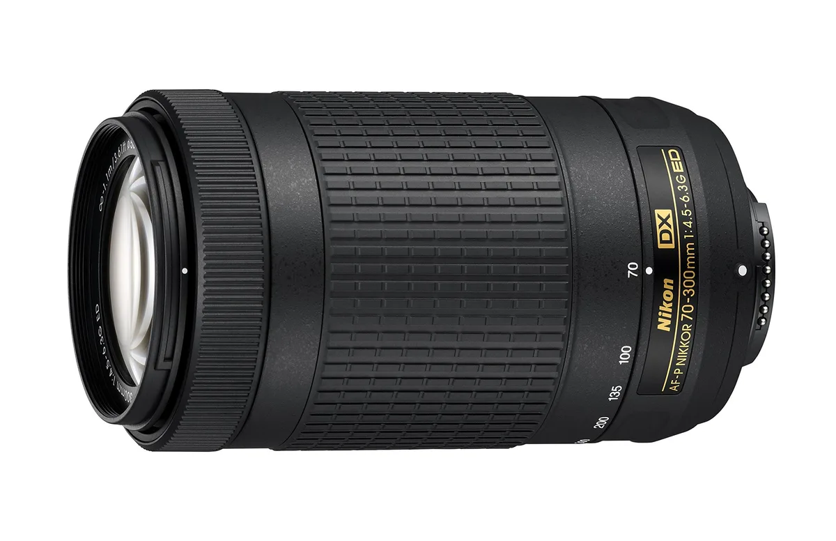 Nikon Inc Nikon NIKKOR AF-P DX 70-300mm f/4.5-6.3G camera lens — product photo