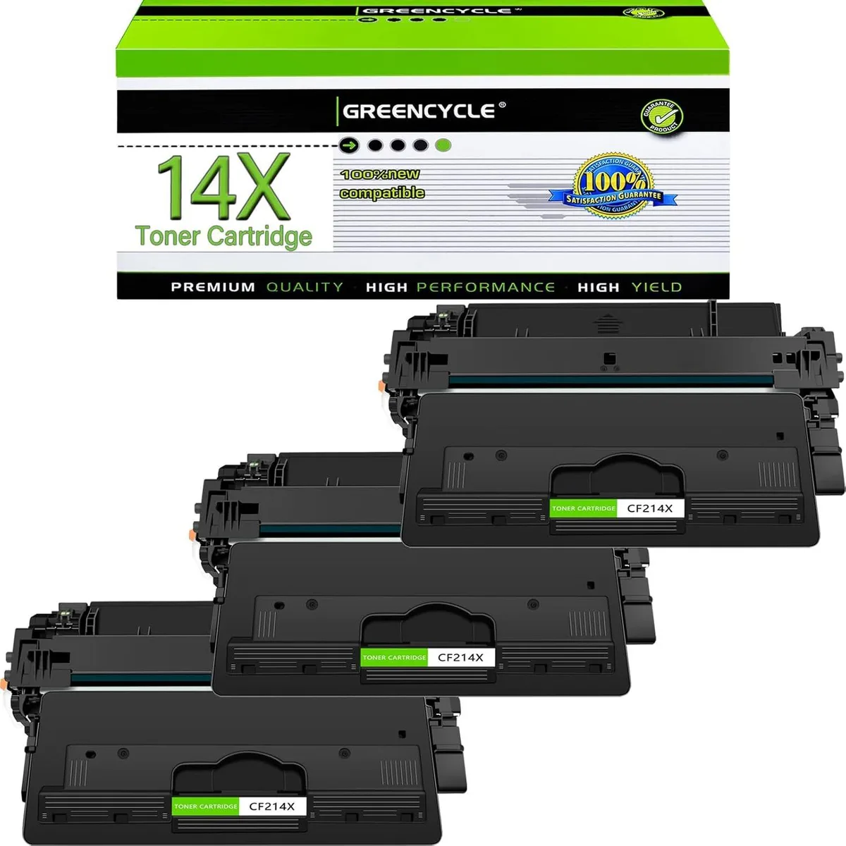 GREENCYCLE GREENCYCLE CF214X Black Toner Cartridge 3-Pack 17500 Pages — product photo