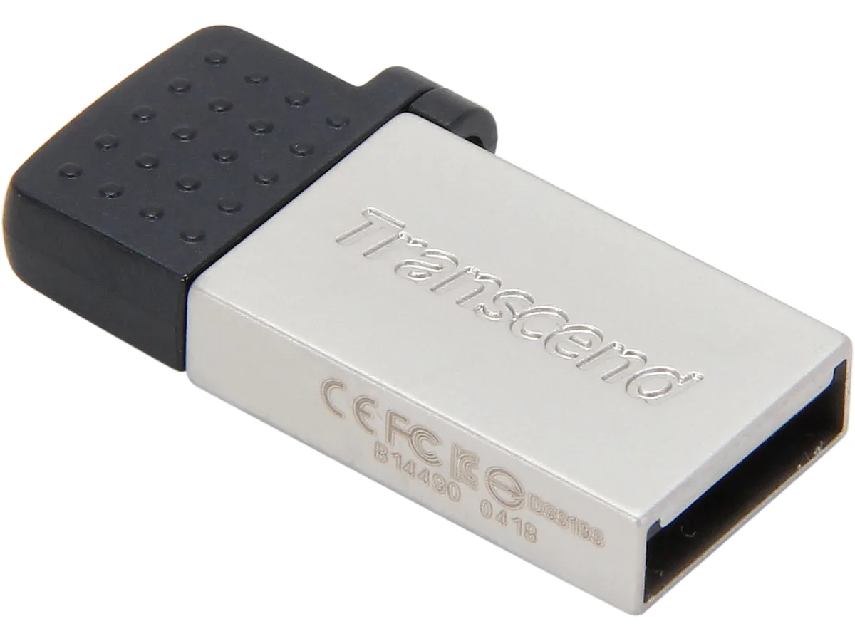 Transcend Transcend JetFlash 380 TS32GJF380S 32GB USB 2.0 OTG USB flash drive — product photo