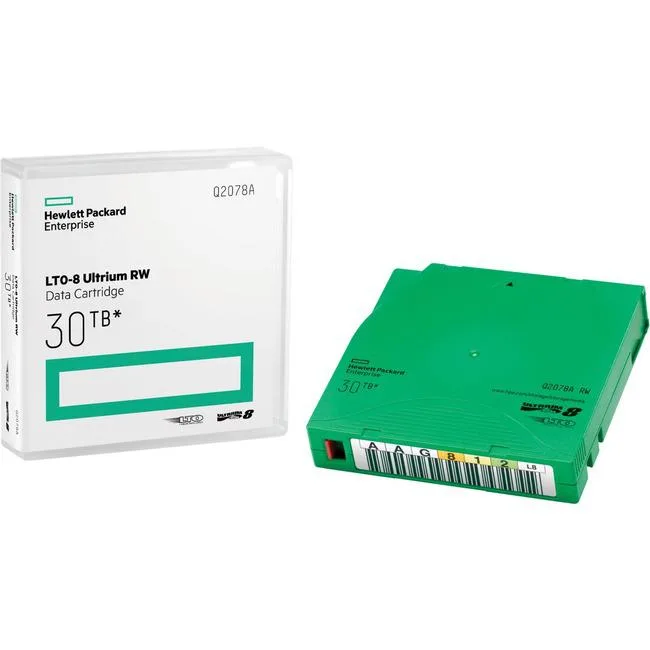 HPE HPE LTO-8 Ultrium 30TB RW Data Cartridge Q2078A — product photo