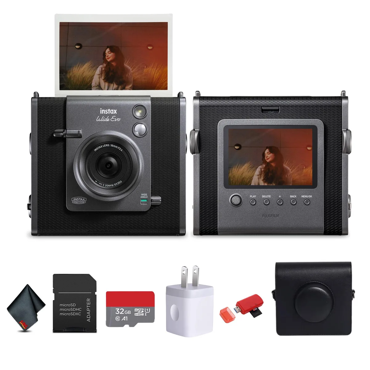 FUJIFILM FUJIFILM INSTAX WIDE EVO Hybrid Instant Film Camera 32GB — product photo