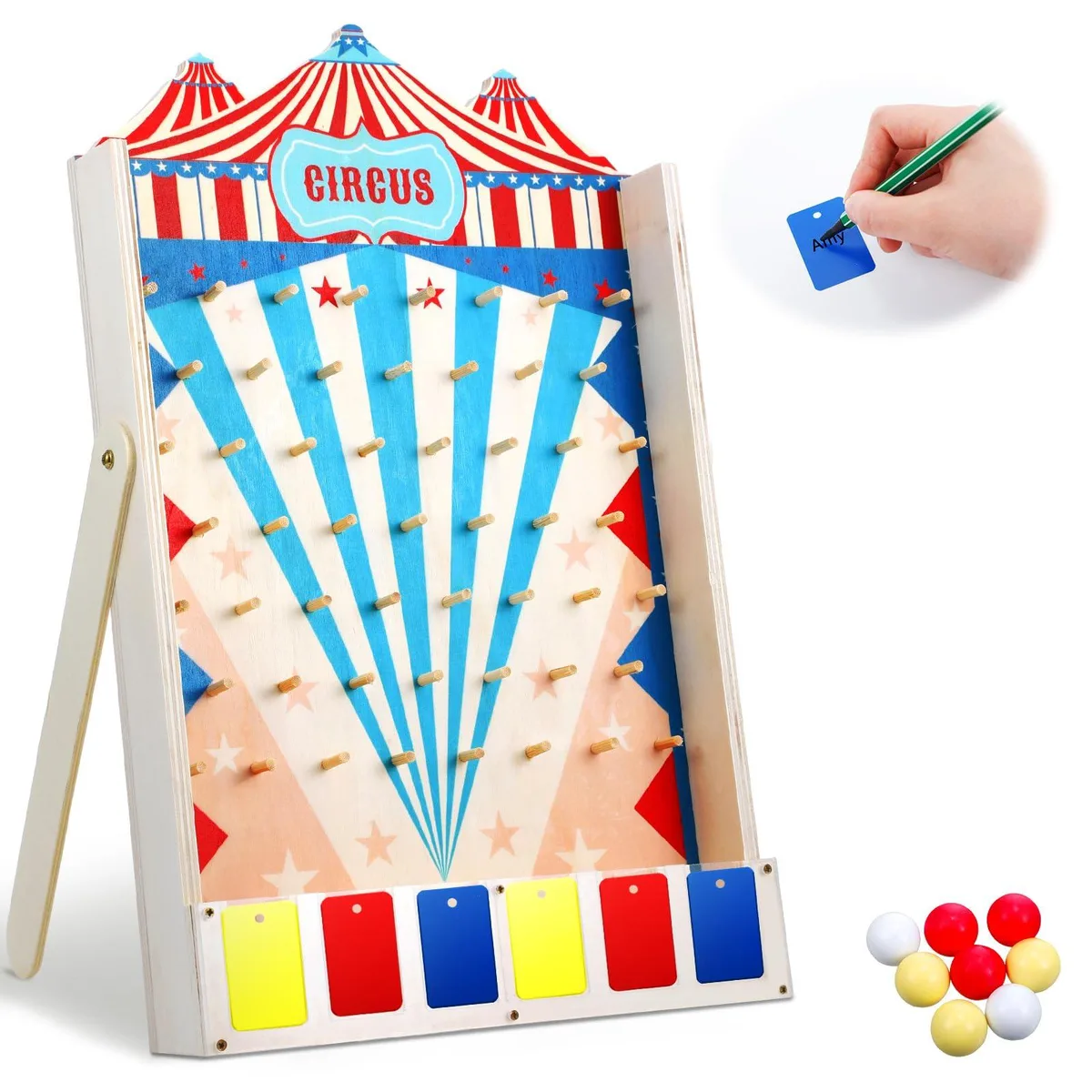  Worry Free Gadgets Disk Drop Game Classic Circus 10 Disks 15.7 x 10 Inch — product photo