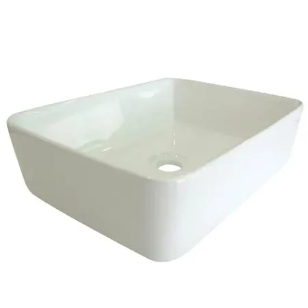 White ceramic vessel sink with glossy finish, model 5102