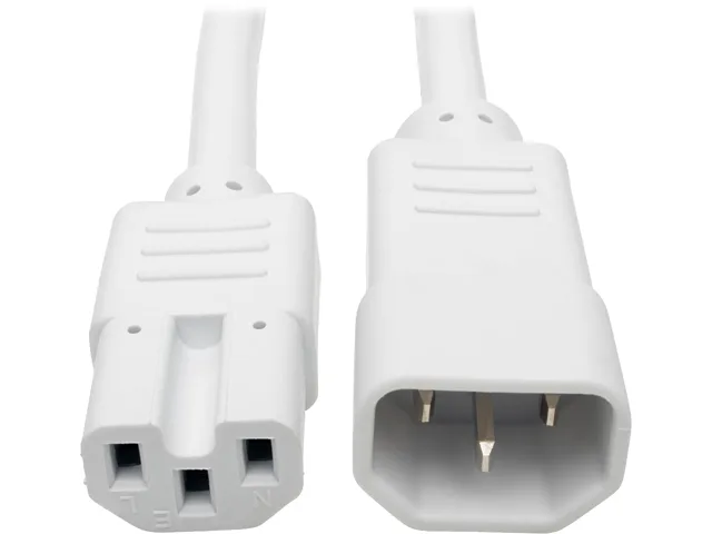 Tripp Lite Tripp Lite P018-006-AWH computer power cord C14 to C15 14 AWG 15A 6 ft white — product photo
