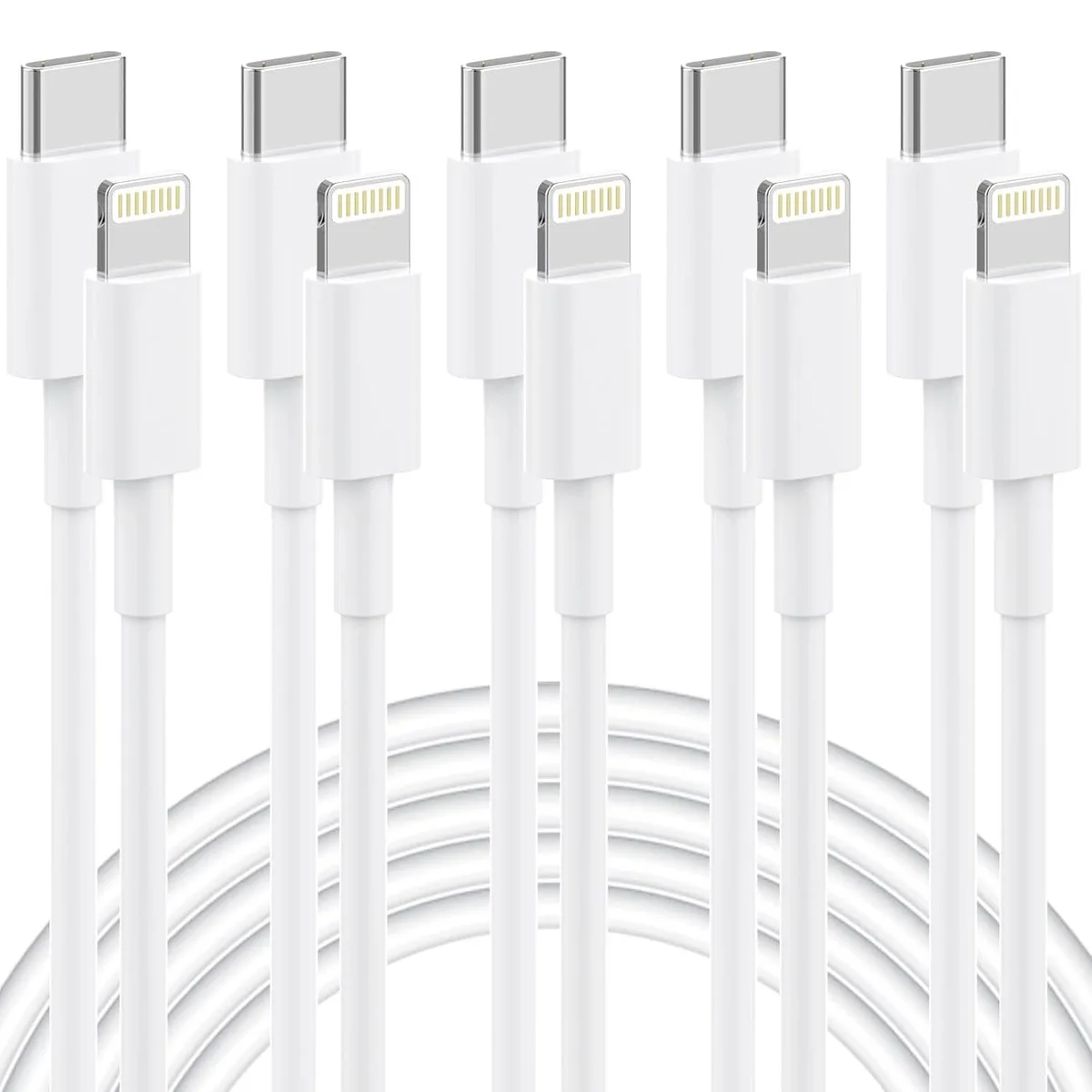 MCHOSE MCHOSE USB-C to Lightning Cable MFi Certified 5-Pack 6ft — product photo