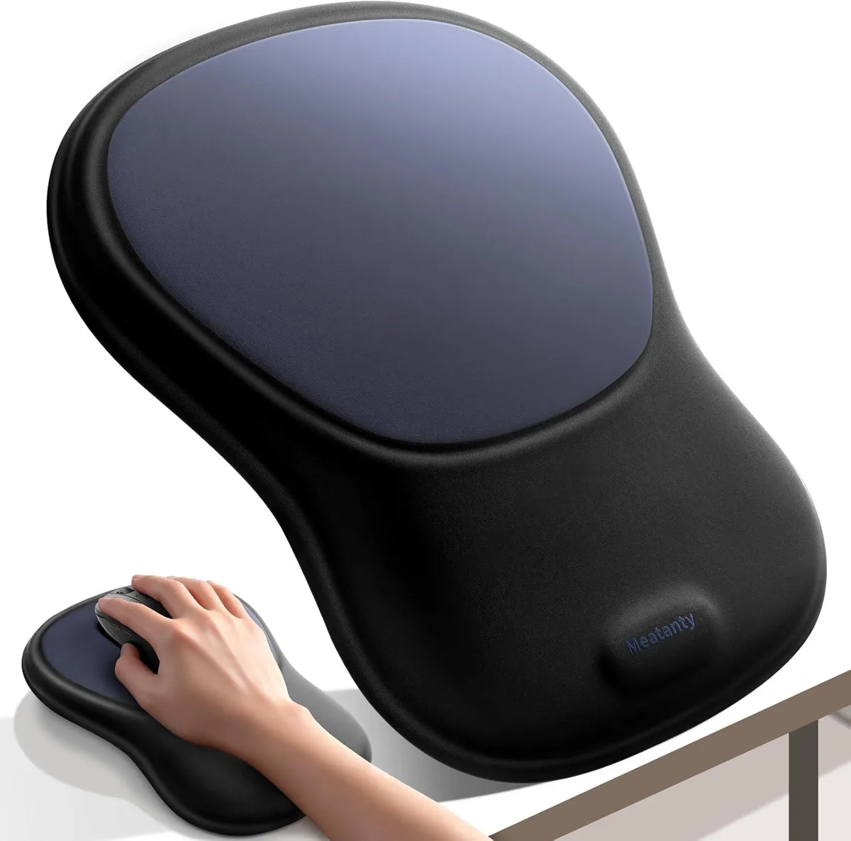 BAOFENG BAOFENG Mouse Pad with Wrist Rest Black Blue — product photo