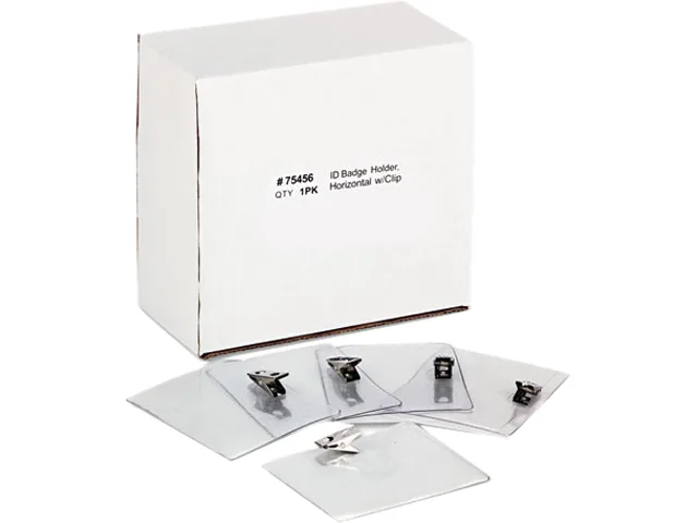 Advantus Advantus 75456 Horizontal Badge Holder Clear 50 Pack — product photo