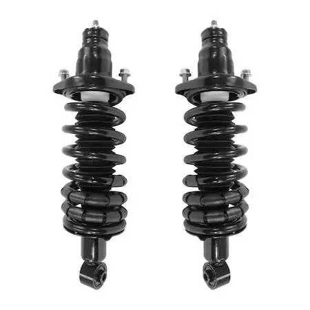 Unity rear strut assembly kit, two silver coil-over units with black mounts