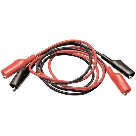 Value Brand Value Brand Alligator Clip Patch Cord 40" Black Red 18 AWG 150VDC 5A .3" Jaw — product photo