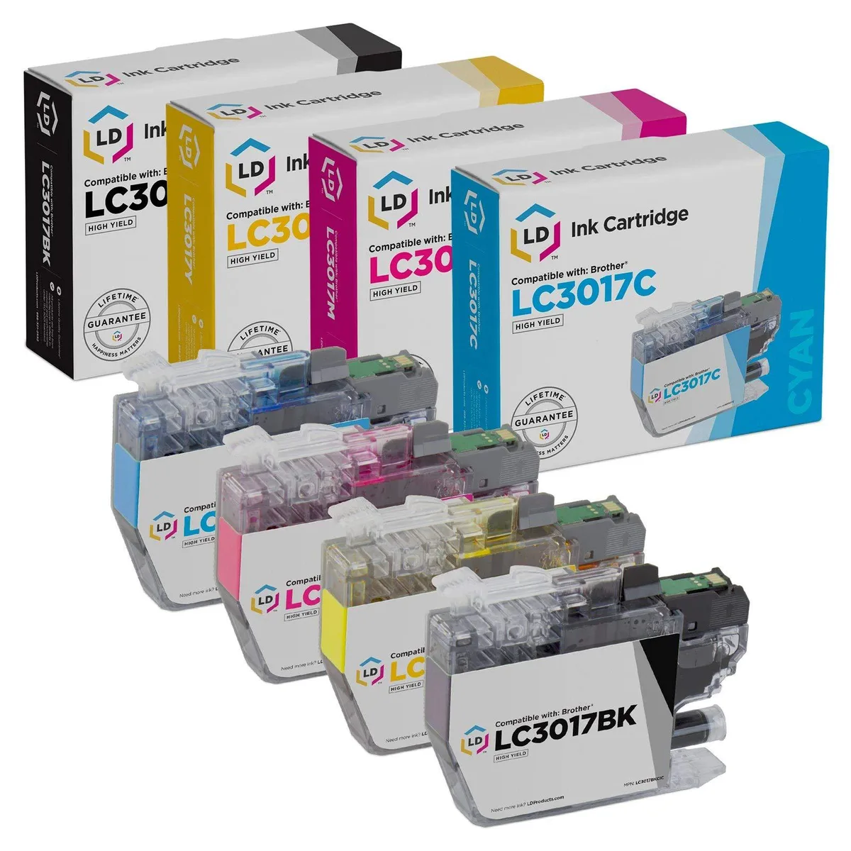 LD Products LD Products Compatible Ink Cartridge Replacement for Brother LC3017 High Yield 4-Pack — product photo