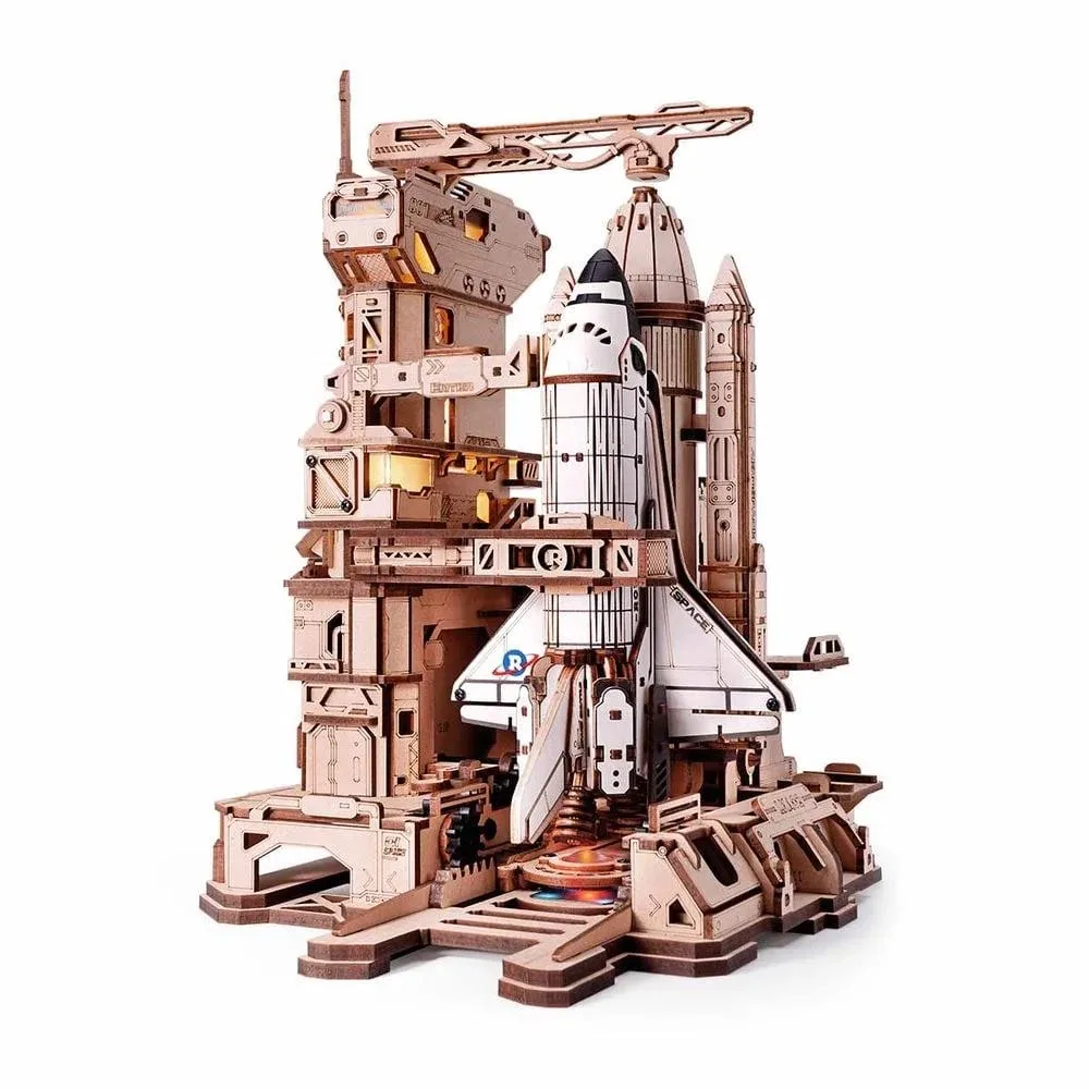ROKR ROKR Space Shuttle 3D Wooden Puzzle 1:420 Scale 446 Pcs Beige — product photo