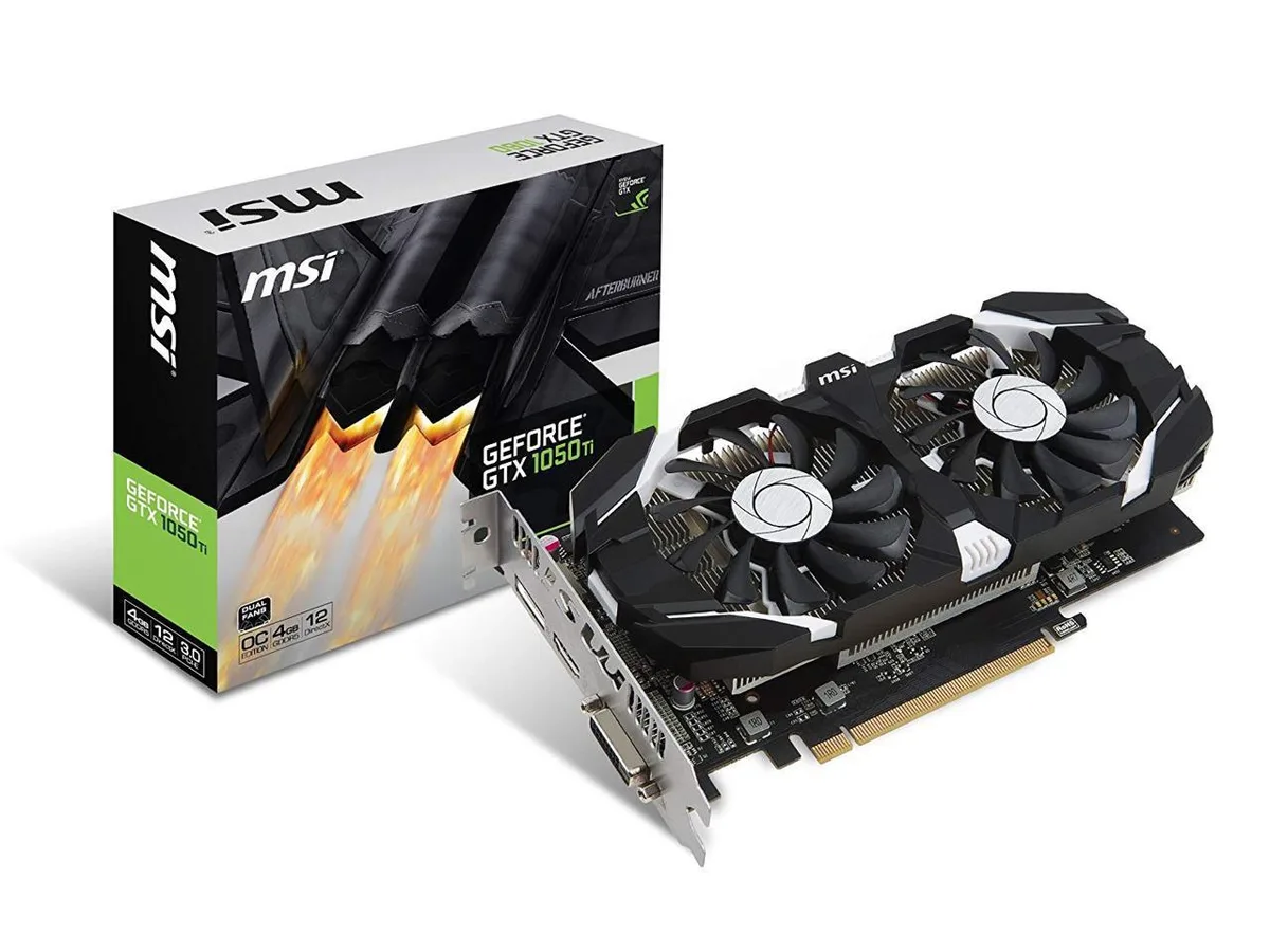 MSI MSI GTX 1050 Ti 4GT OC graphics card — product photo