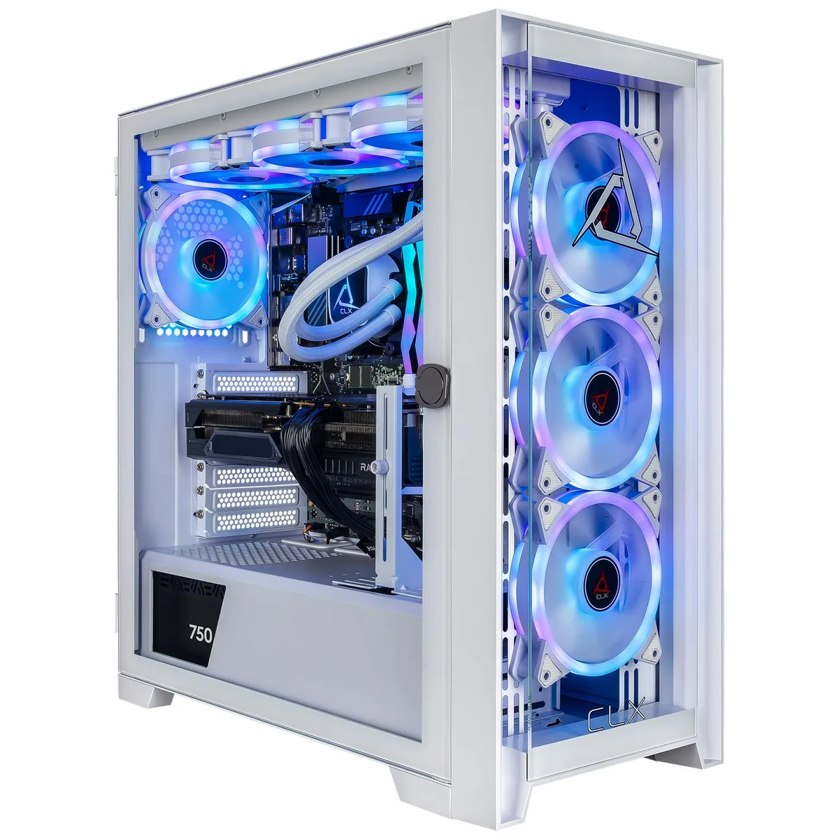 CLX Gaming CLX Gaming TGMSETRXU5301WM gaming PC Ryzen 9 9900X 32GB DDR5 Radeon RX 9070 XT 16GB 2TB NVMe — product photo