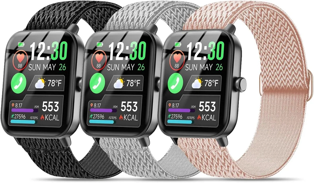 ETEIZU ETEIZU 3 Pack 22mm Nylon Bands for GloryFit T80 T70 T60 T50 P99 P98 — product photo