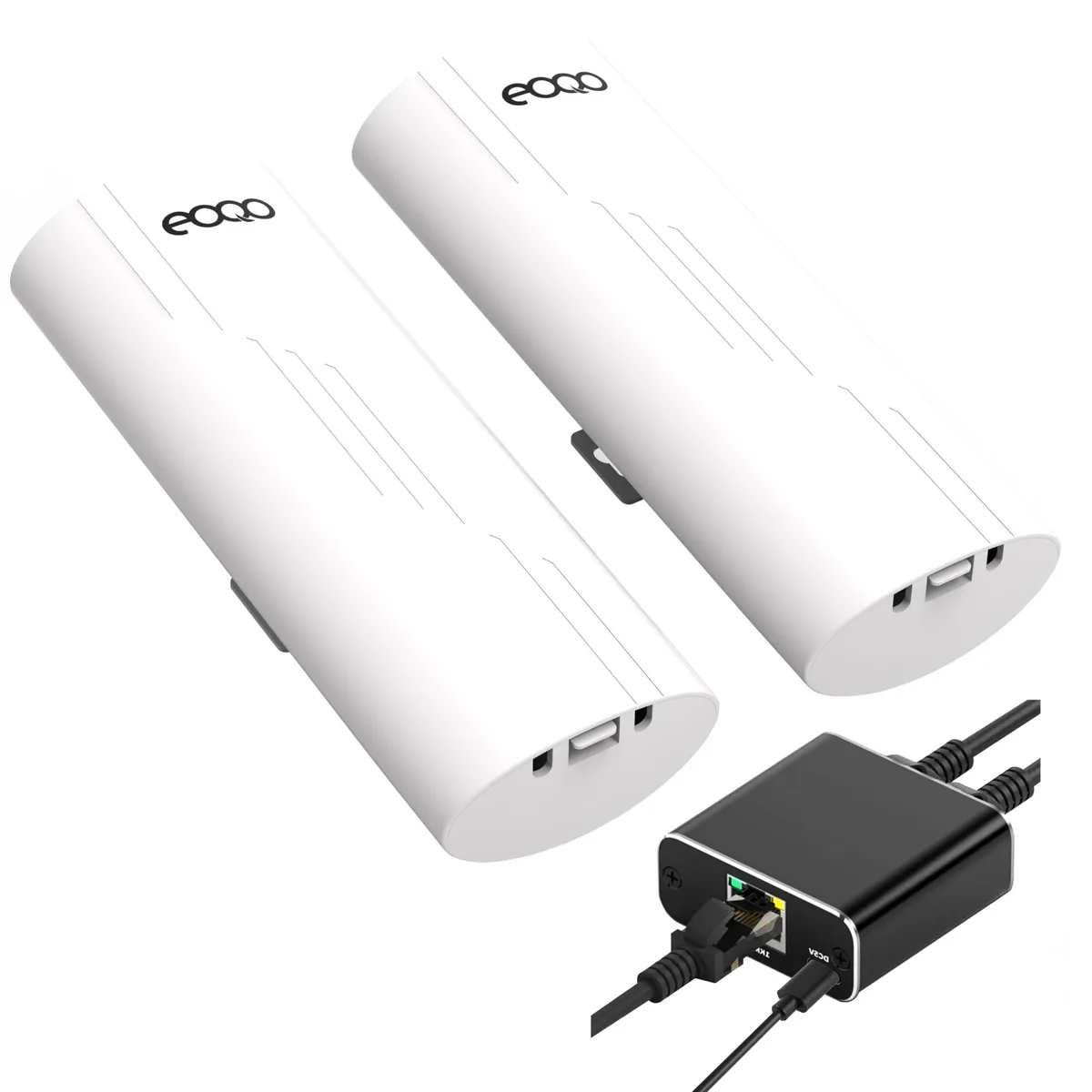 eoqo eoqo 2 in 1 Accessory Wireless Bridge 5.8GHz 14dBi 100Mbps 24V PoE — product photo