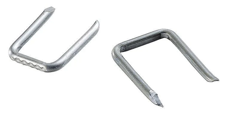 Box of 500 steel cable staples plain finish