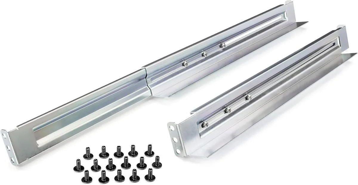 TAURKENAM TAURKENAM 4POSTRAIL 4-Post Universal Rack Mount Rail Kit Silver — product photo