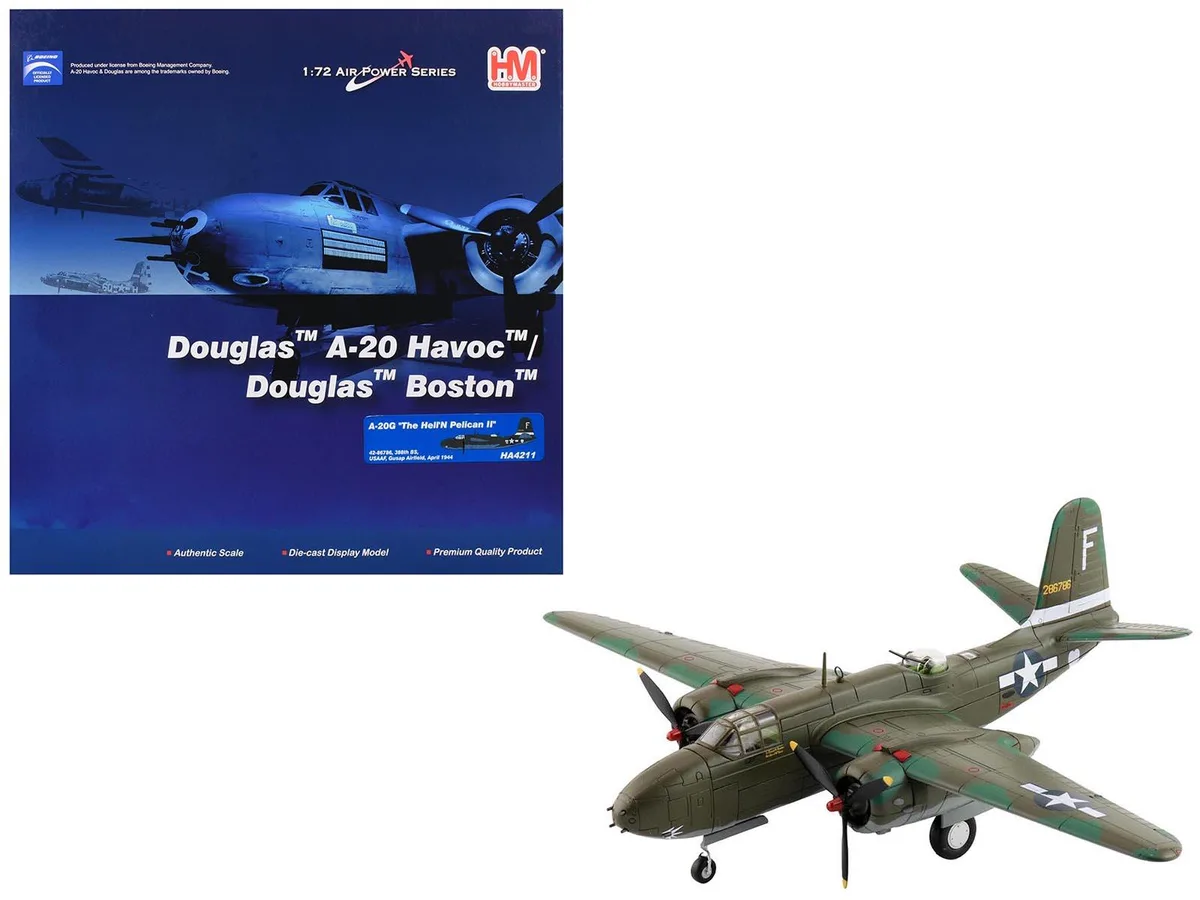 Hobby Master Hobby Master Douglas A-20G Havoc 1/72 Diecast 388th Bomb Squadron 1944 hobby collectible — product photo