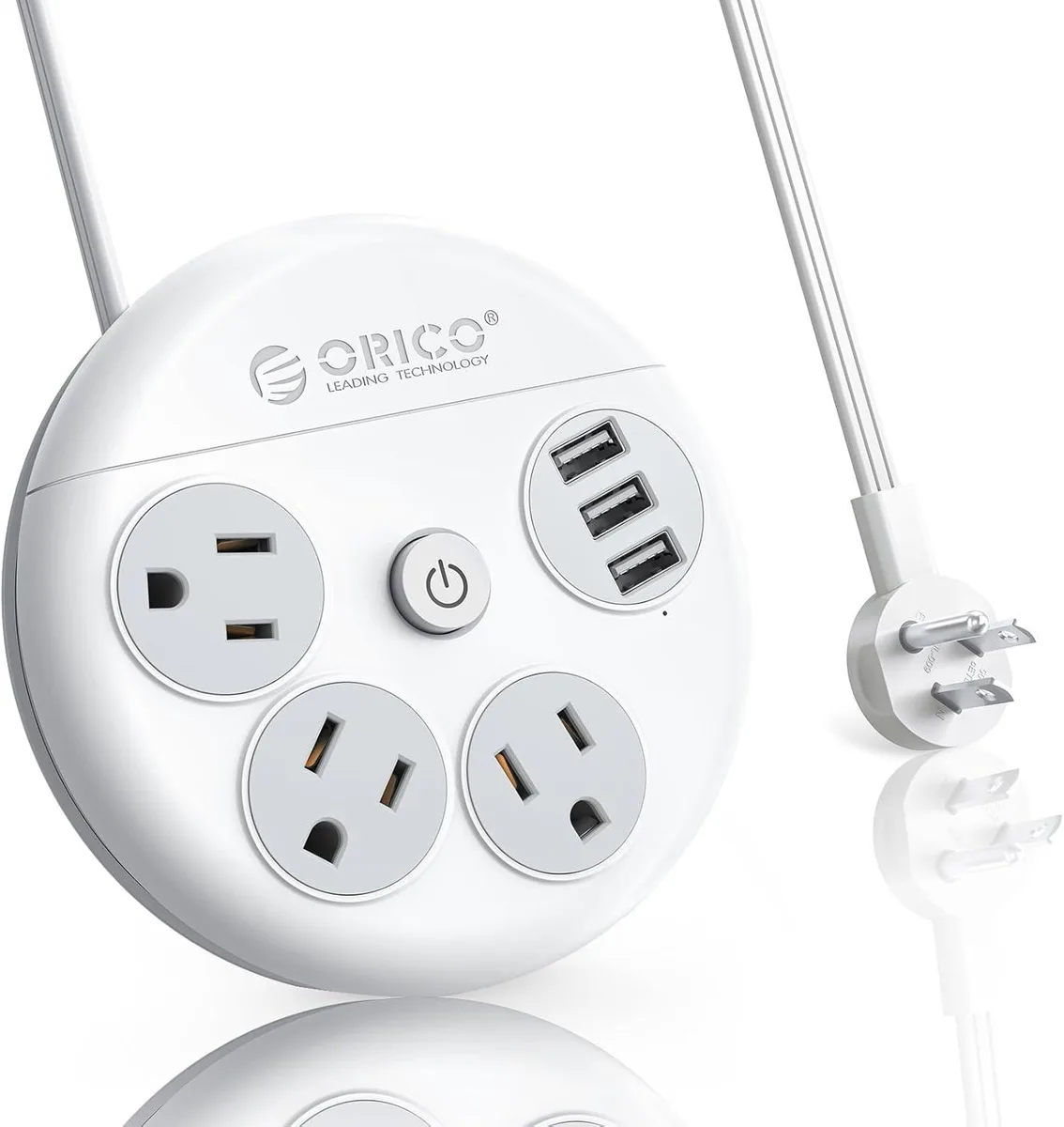 Orico Orico Power Strip 3 Outlets 3 USB 10 ft White — product photo