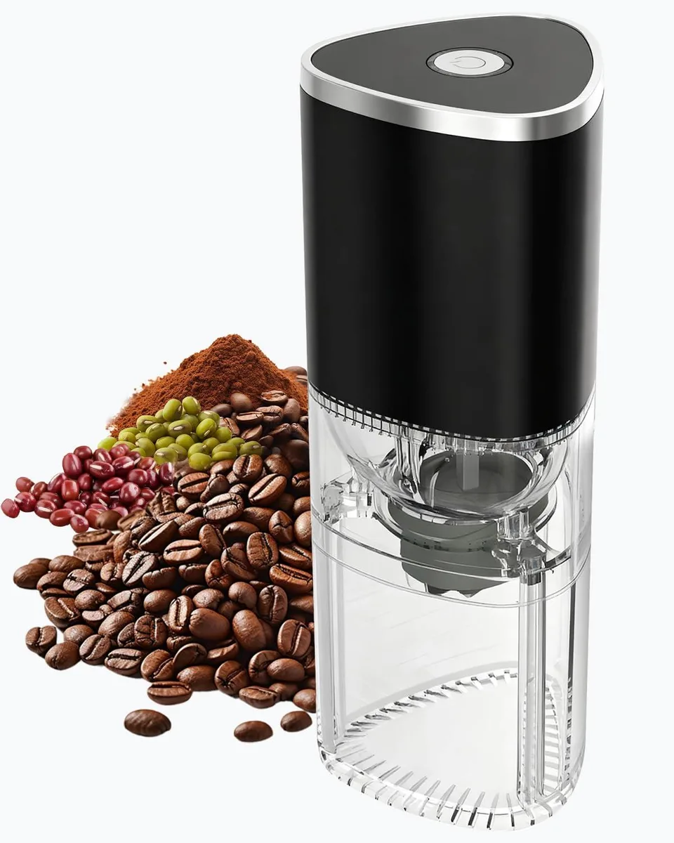 Portable Electric Coffee Grinder Blade Silver — product photo