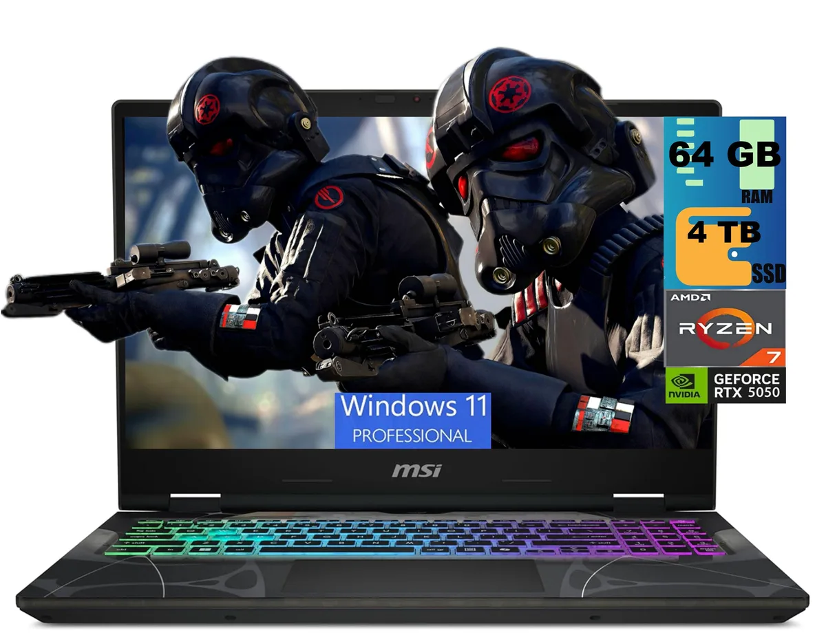MSI MSI Cyborg A15 gaming laptop 15.6 FHD 144Hz Ryzen 7 260 RTX 5060 64GB 4 TB — product photo