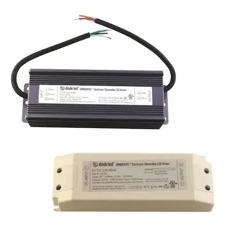 Low-profile steel junction box with 12V 10W dimmable driver combo