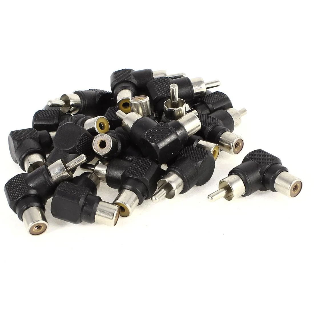 Unique-Bargains Unique-Bargains 20 Pcs 90 Degrees RCA Male to Female Adapter — product photo