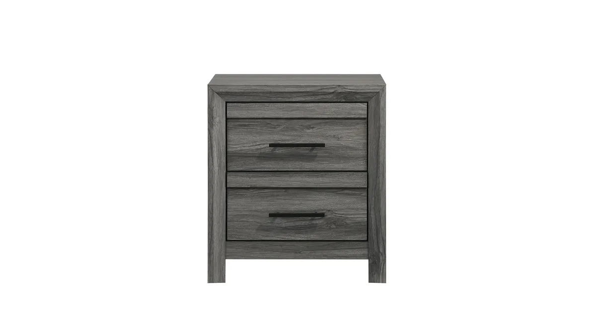 tuphen tuphen Denver Modern 2-Drawer Nightstand Gray 16"L x 23"W x 27"H — product photo