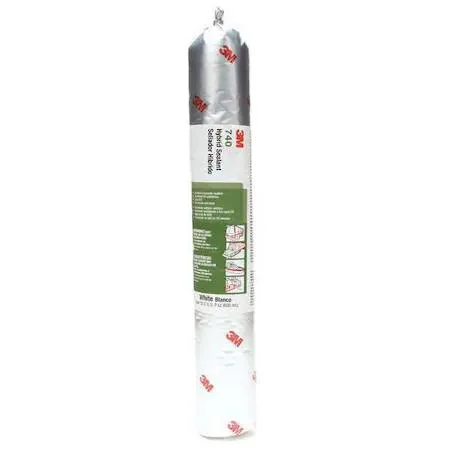 White 3M 740 polymer adhesive sealant in a 20 oz sausage pack