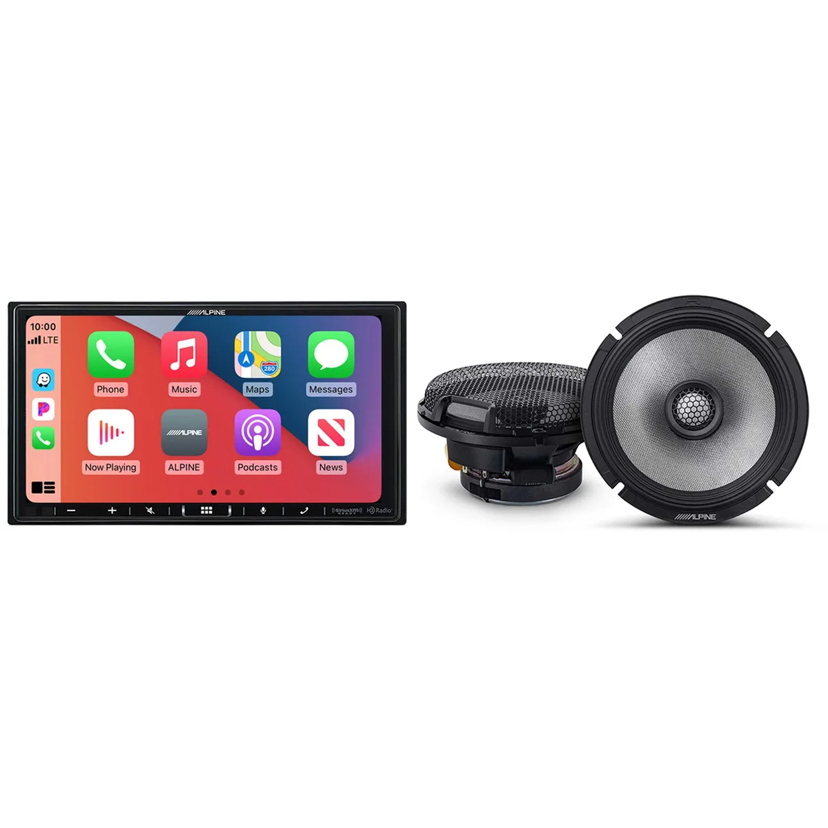 Alpine Alpine iLX-407 7-Inch Receiver with R2-S65 6.5" Coaxial Speakers — product photo