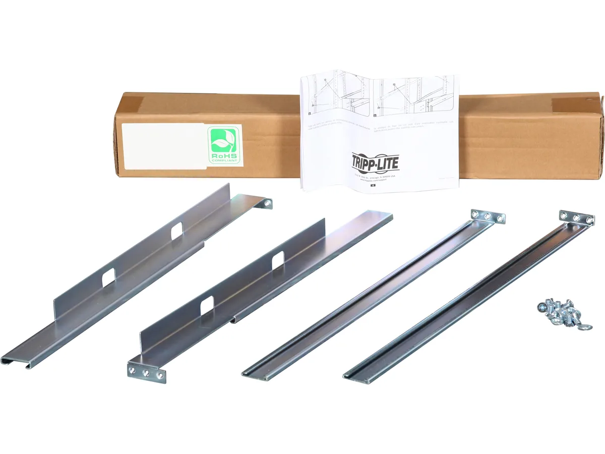 Tripp Lite Tripp Lite 4POSTRAILKIT1U 1U Adjustable Rack Shelf Kit 20.5-36in 150lb — product photo
