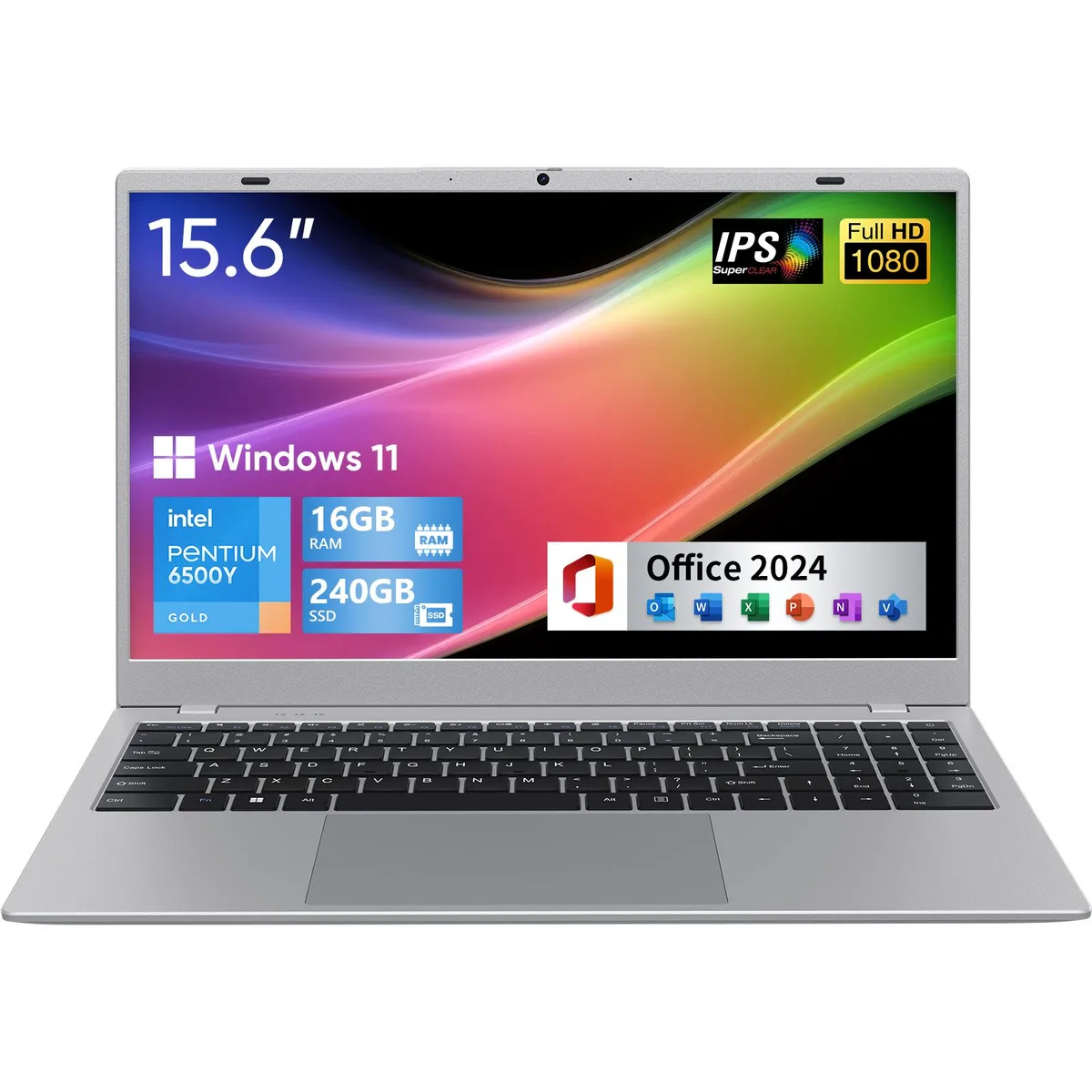 BiTECOOL BiTECOOL 15.6" FHD IPS Laptop Intel Pentium Gold 6500Y 16GB LPDDR3 240GB SATA3 SSD — product photo