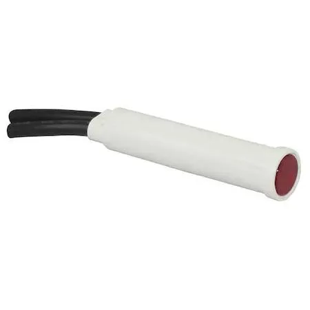 Small round red indicator light with wire leads