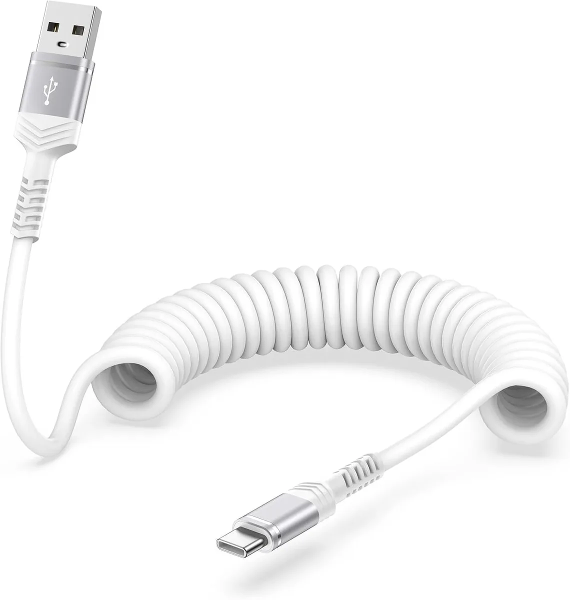 Mobee Mobee Coiled CarPlay Cable USB-A to USB-C 2-Pack 1-4 ft 3A 480Mbps — product photo